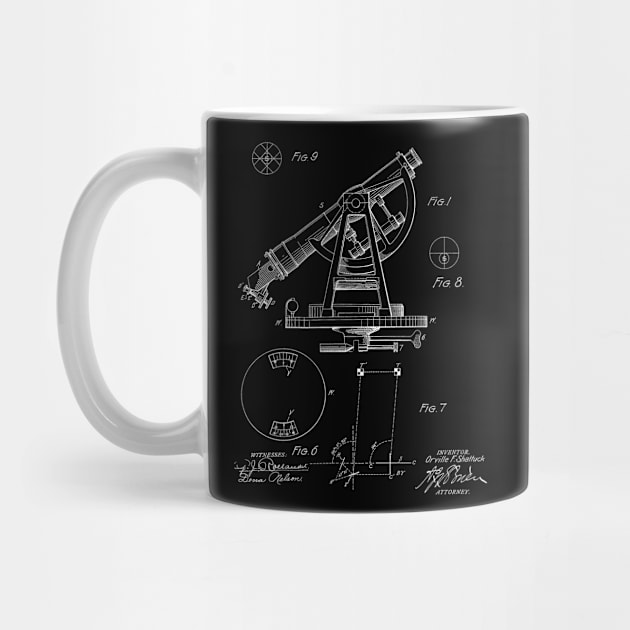 solar attachment for transit instruments Vintage Patent Hand Drawing by TheYoungDesigns